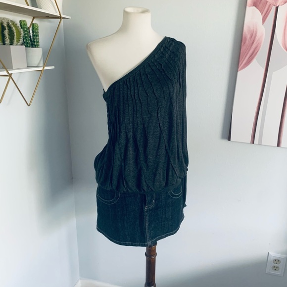 Robert Rodriguez • Gray One Shoulder Top Blouse • Size XS - Picture 1 of 11